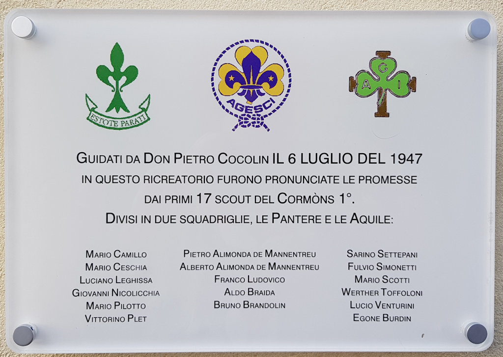 75° anniversario della fondazione Gruppo Scout Cormons I: IL rinnovo delle promesse